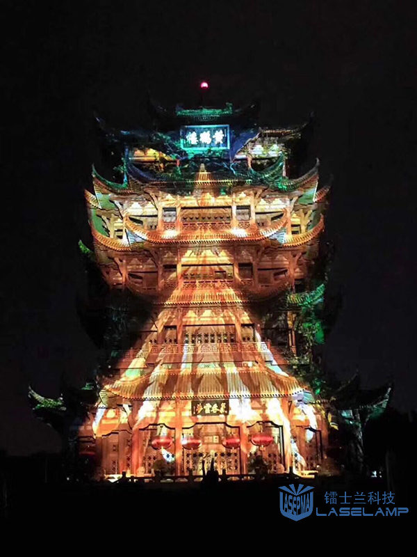 3D holographic projection of Huanghe Tower