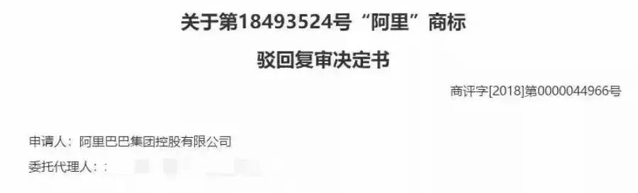 同姓“阿里”，马云“阿里+XX”可注册，“阿里大大”为何不能？