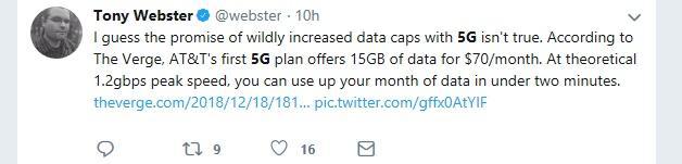 美国首个移动5G服务上线 资费很贵还是“残废”！