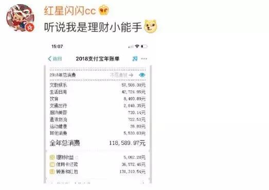 支付宝年帐单来了！朋友圈晒图太扎心！网友：我居然这么有钱？