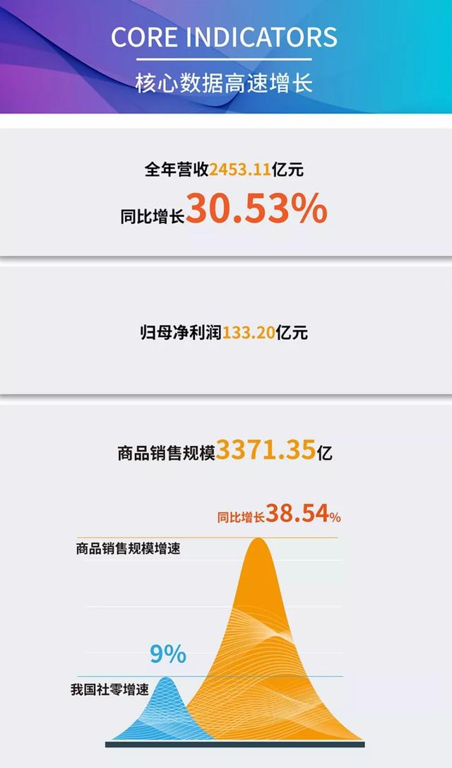 振奋人心！苏宁2018年营收突破2453亿，同比增长30.53%！