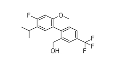4'-Fluoro-2'-methoxy-5'-isopropyl-4-trifluoromethyl-1,1'-biphenyl-2-methanol
