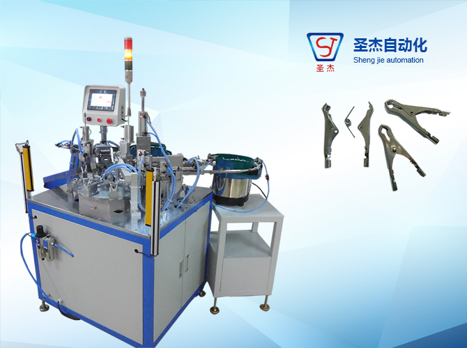  Semi-automatic wire clamp assembly machine