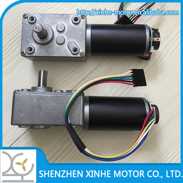 XH-4326  worm gear motor with 12CPR ENCODER