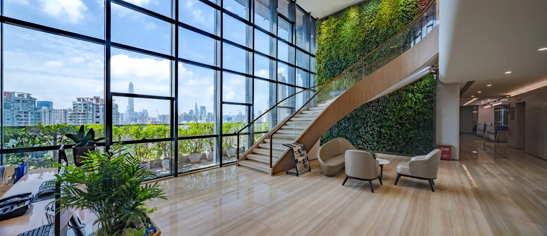 前台大厅扶梯全景图-1