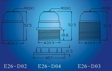 E26-D04 锁线式半牙灯头