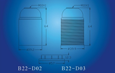 B22锁线式灯头（光身、全身）