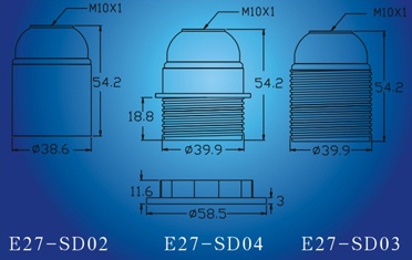 E27-SD02锁线式光身灯头