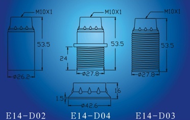 E14-D02锁线式光身灯头