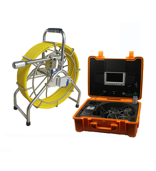 Pipe Inspection System with self leveling camera and 60M push Cable