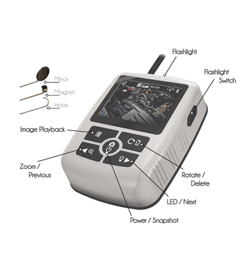 Pocket size Endoscope Inspection Camera with flashlight and 2.5