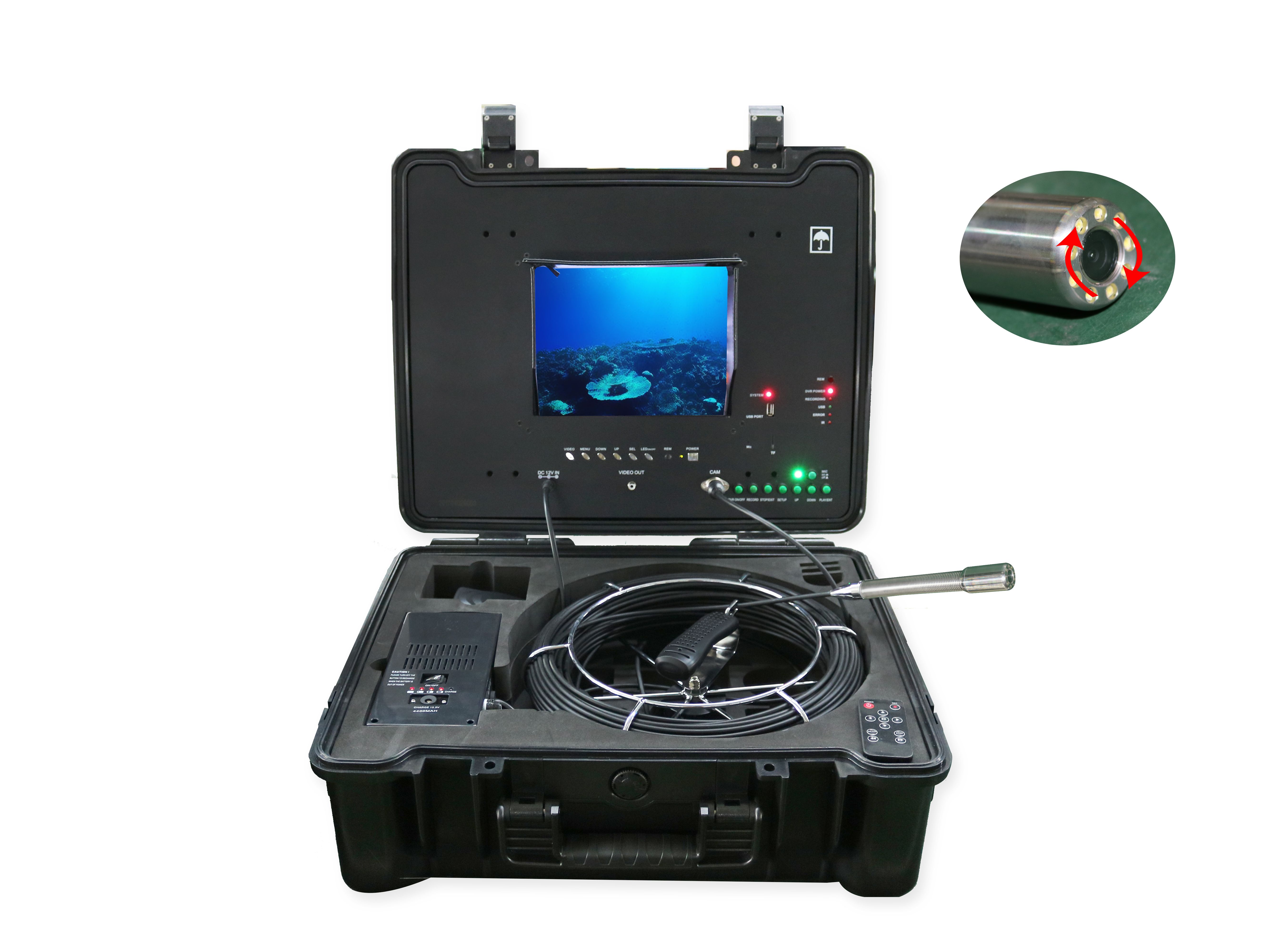 Waterproof 23mm self leveling CCTV Video Pipe drain sewer inspection camera system