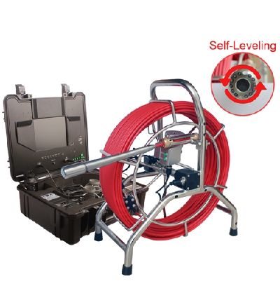 Sewer Inspection Camera System with super flexible push cable and self-leveling camera