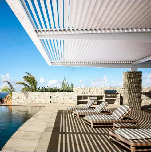 智能翻转百叶凉亭