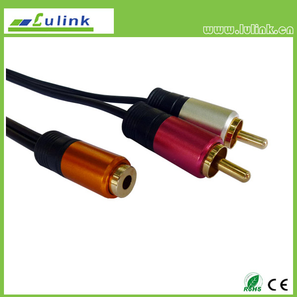 3.5 Female to 2RCA male cable