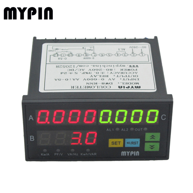 WH series 8 digits 1/3 phase power/KWH meter