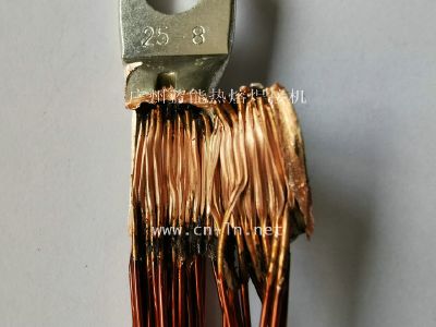 新能源电机定子引线铜端子焊接效果