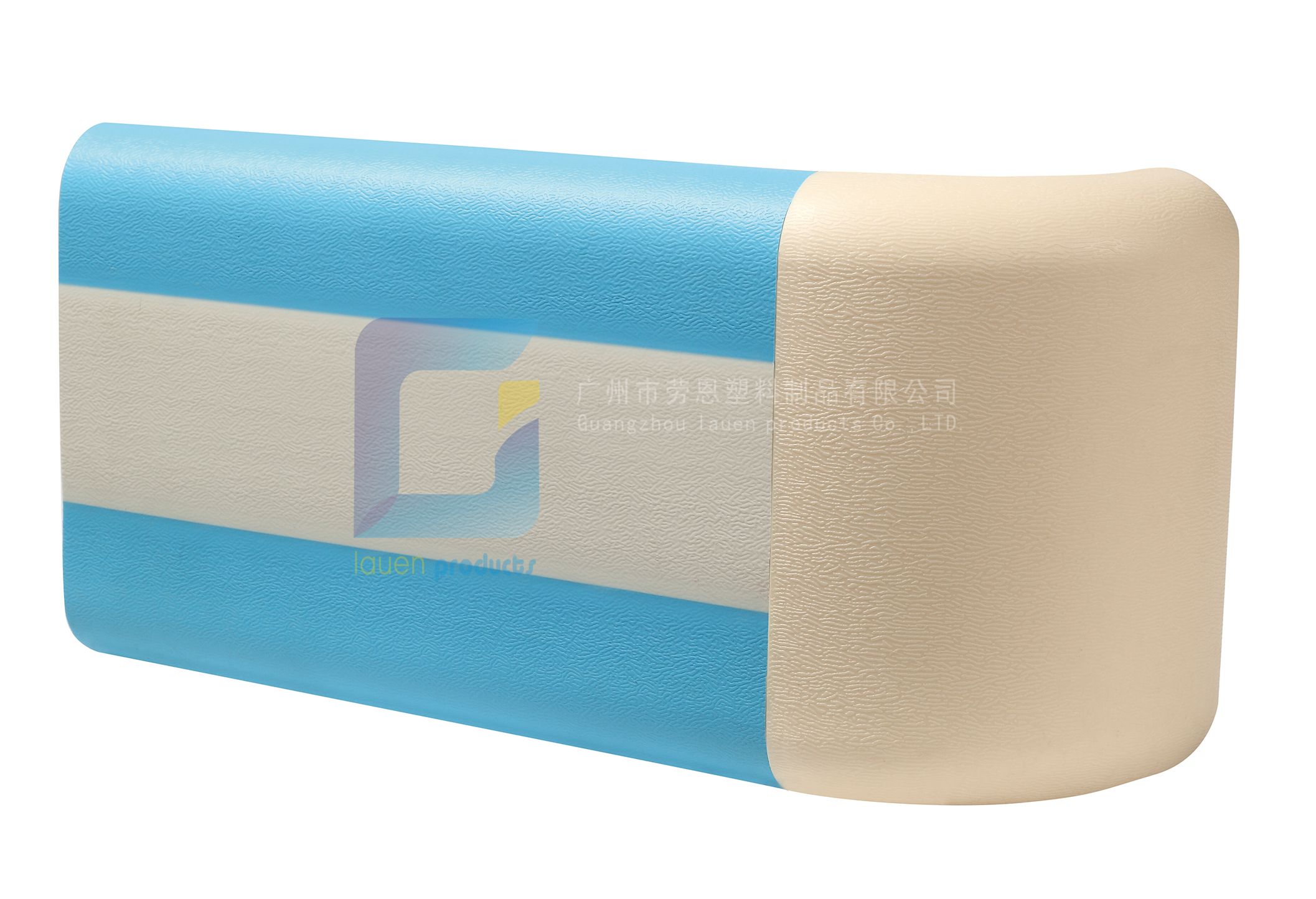 醫用防撞扶手LE-140天藍色雙條紋-勞恩塑料制品