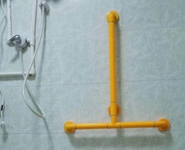 淋浴房多功能扶手LE-W03白色/黃色-勞恩塑料制品