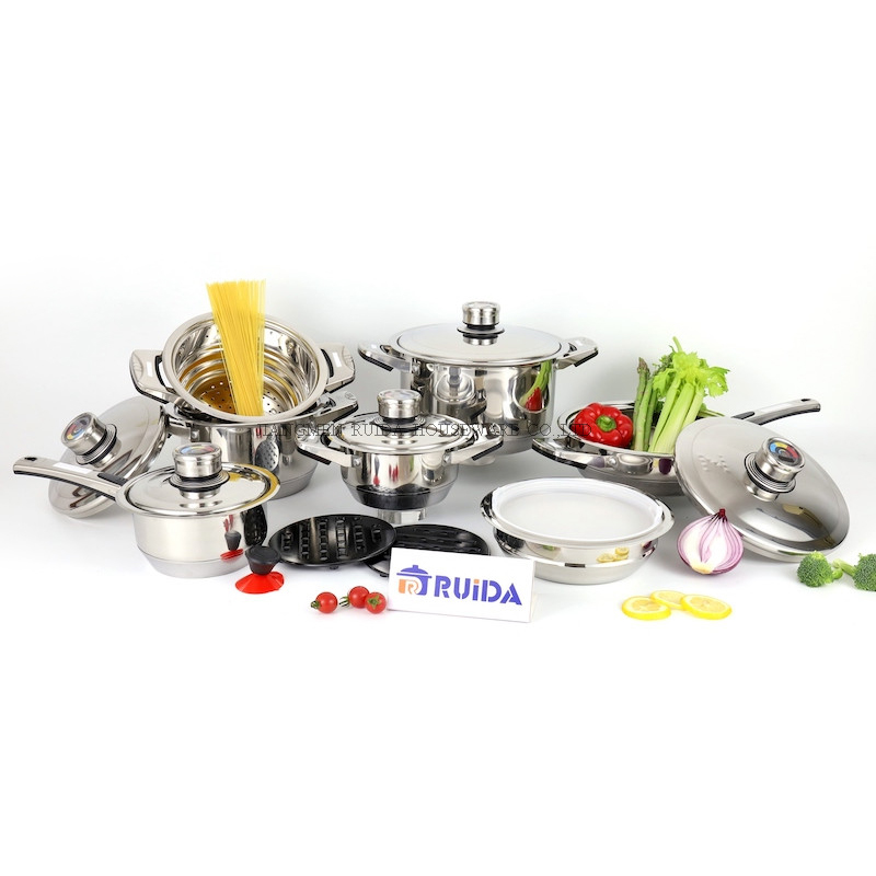16PCS Bakelite Handles Cookware Set Kitchen Utensils