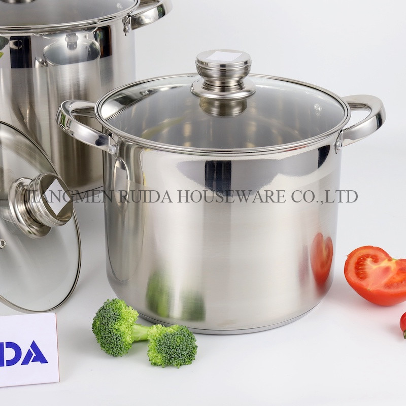  Stainless Steel Kitchenware 8PCS Cookware Set Stock Pot