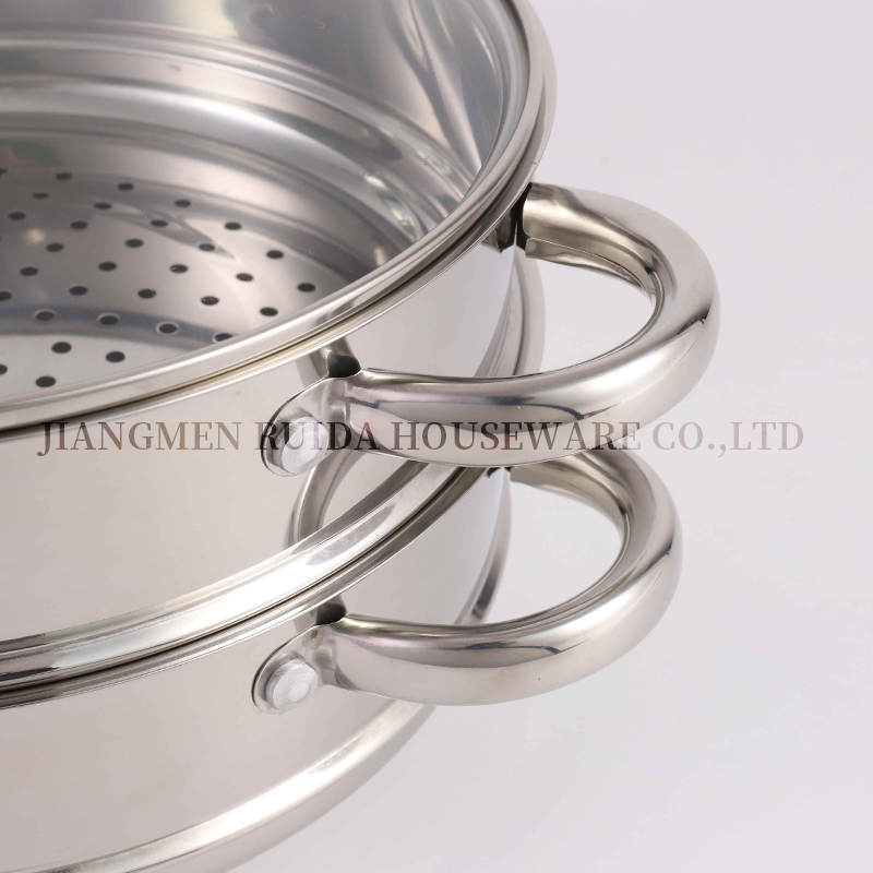 6PCS Casserole Stainless Steel Steamers Pot Cookware