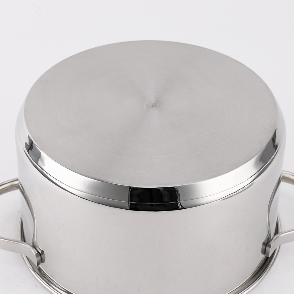 10PCS Stainless Steel Colander Glass Lid Cookware Set