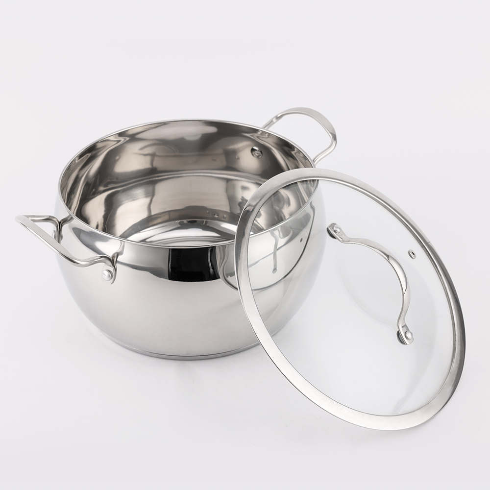 New Product Induction Bottom 6PCS Stainless Steel Apple Shape Cookware Set