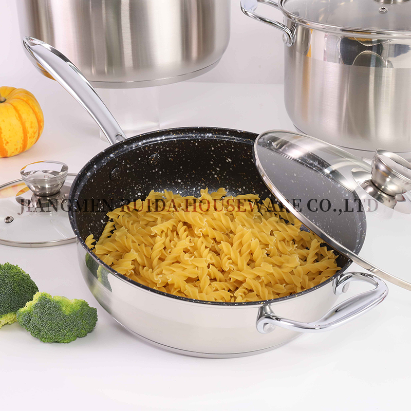 Housewares Manufacturer Kitchen Utensils 10PCS Zinc Alloy Handle Stainless Steel Cookware