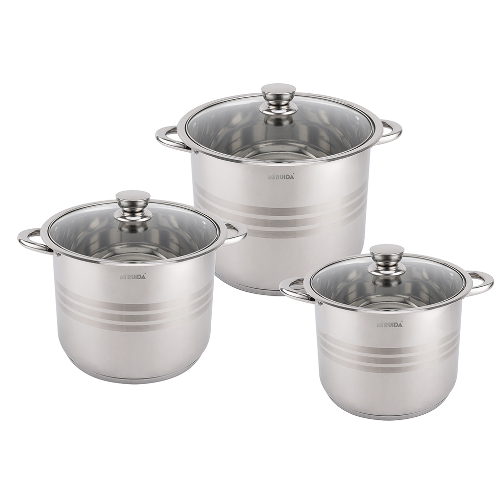 High Quality Casserole Stew Simmering Soup Pot Stainless Steel Large Big Stockpot