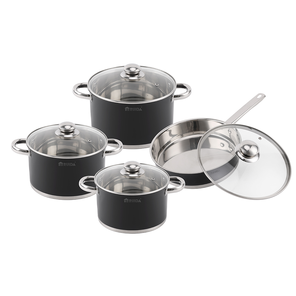 Easy to Clean Dishwasher Stainless Steel Cookware Set Kitchenware