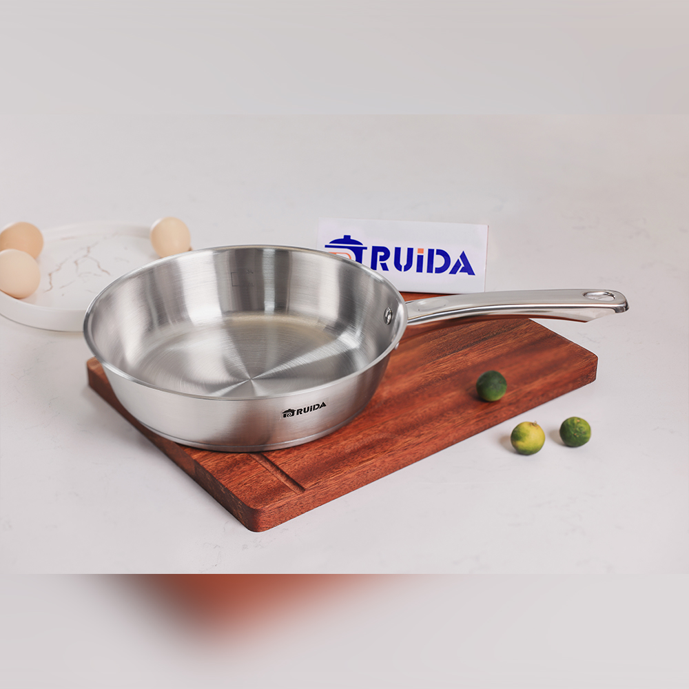 High Quality Factory Easy Cleaned Stainless Steel Cookware Frypan Frying Pan