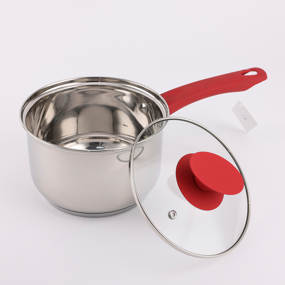 Kitchen Appliance Cooking Pot Soft Touch Handle Stainless Steel Cookware Set