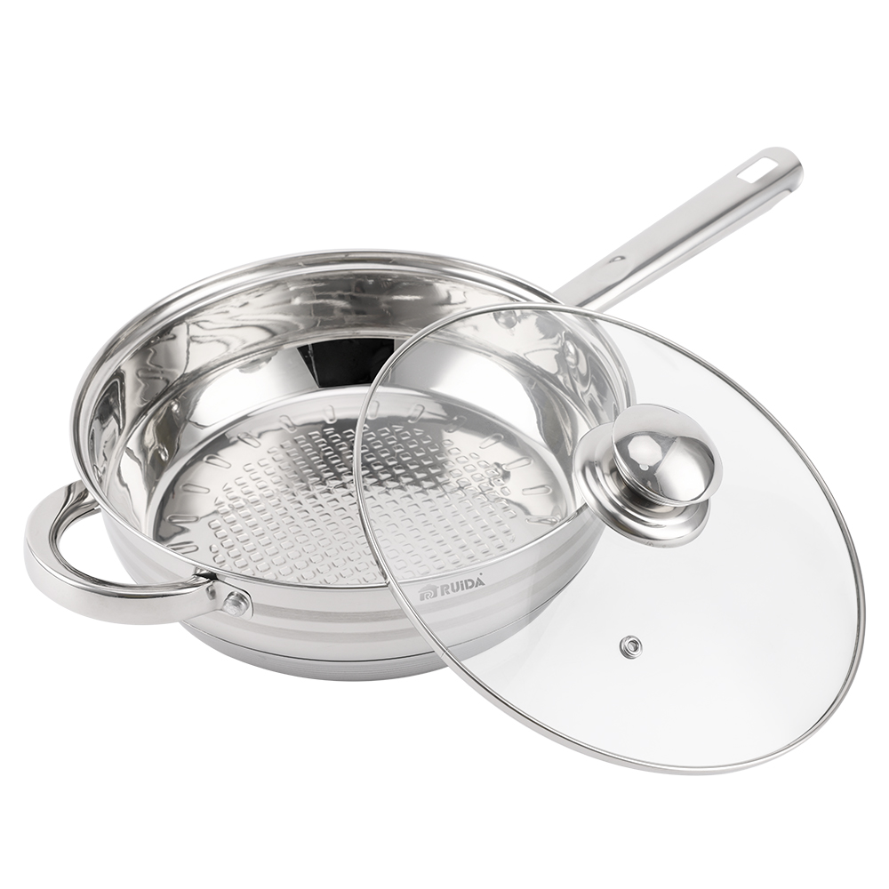 Wholesale Home Appliance Cooking Non-Stick Coating Kitchenware 12PCS Stainless Steel Cookware
