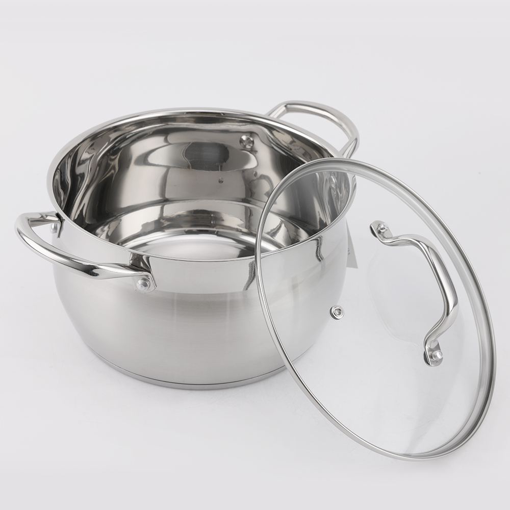 High Quality Casserole Cooking Pot 10 Pieces Stainless Steel Cookware Set