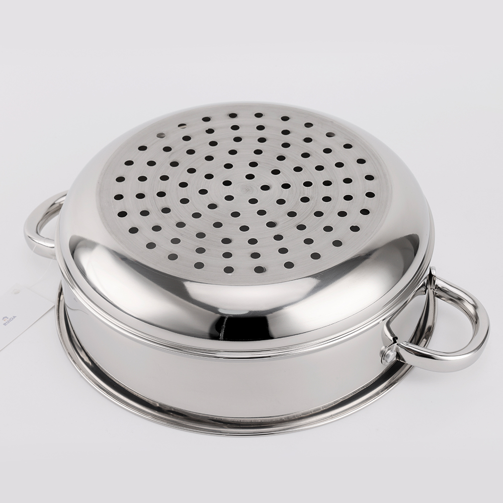 Kitchen Soup Stock Pot 3PCS Stainless Steel Couscous Pot with Steamer