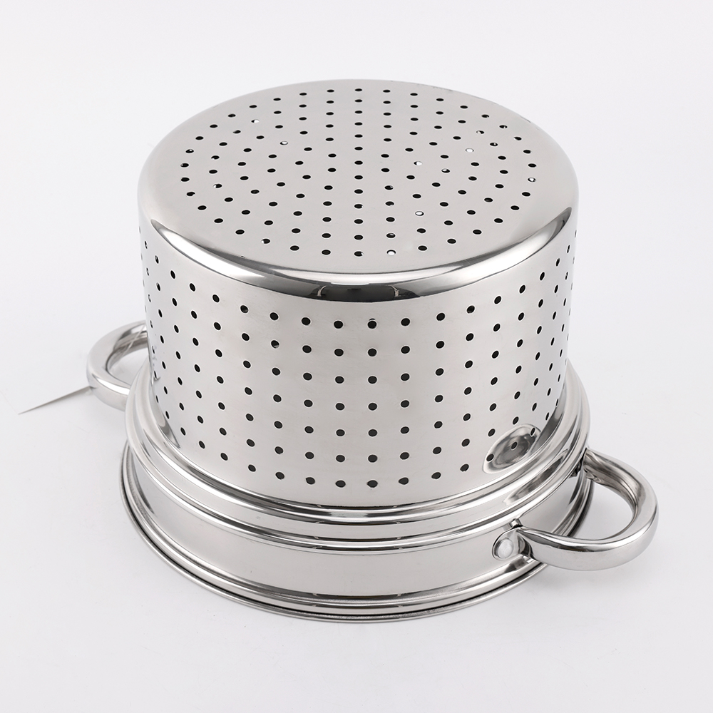 Two Layers Steamer Pasta Pot Stainless Steel Couscous Pot