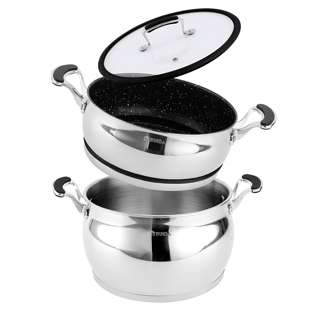 Best Kitchenware 2 Layers Stainless Steel Couscous Pot Caraway Cookware