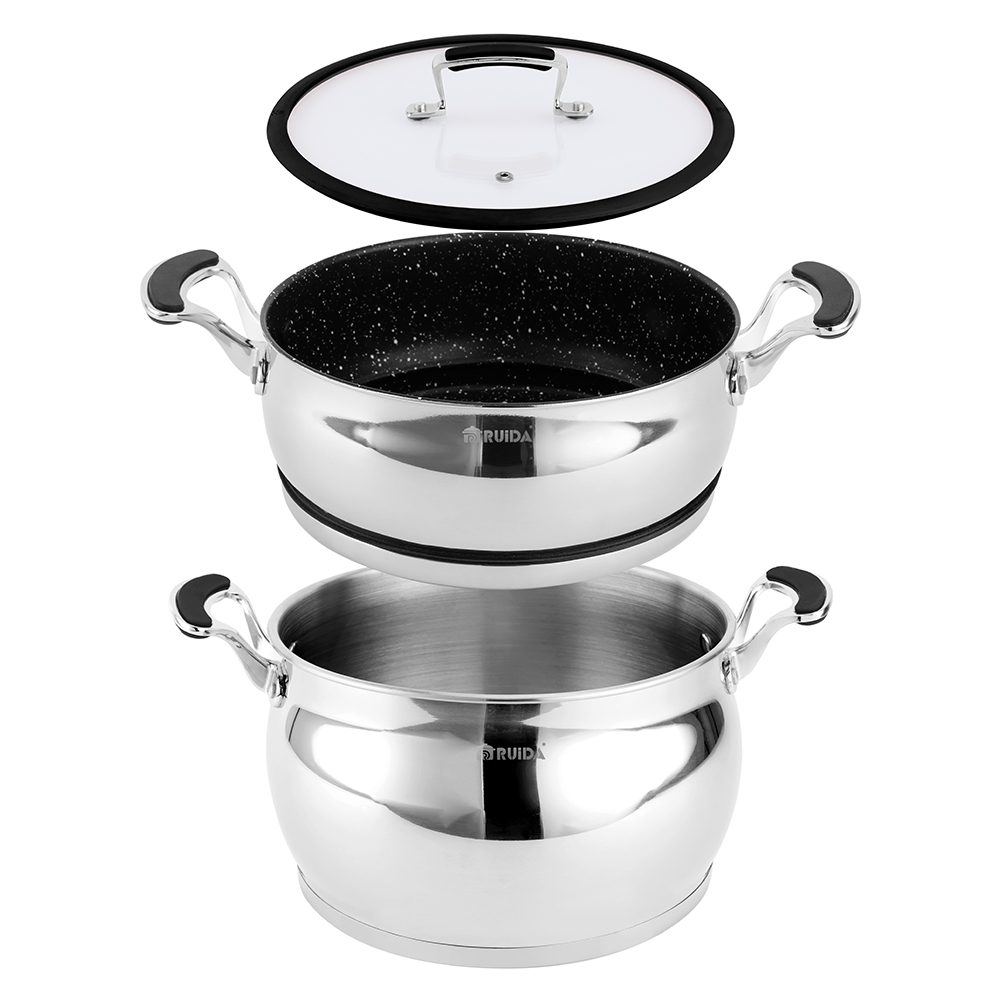 Best Kitchenware 2 Layers Stainless Steel Couscous Pot Caraway Cookware