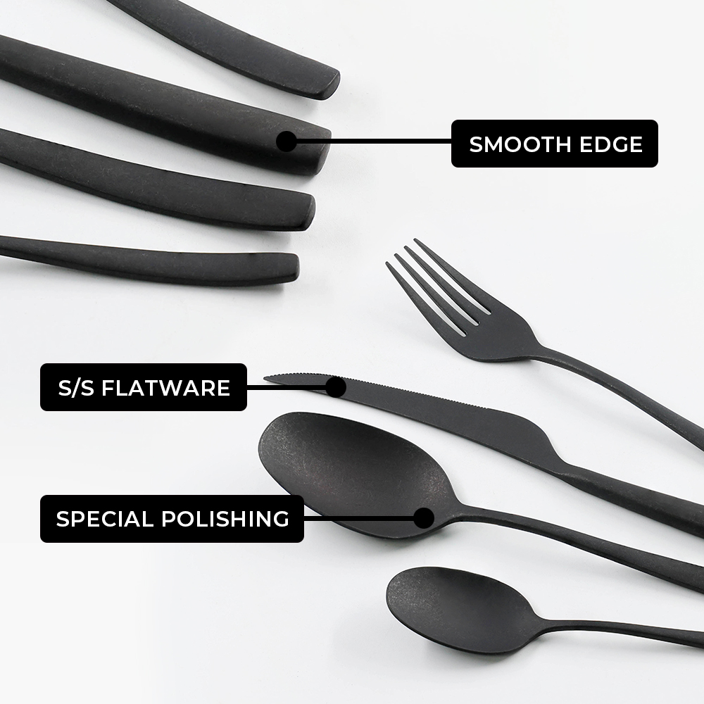 Catering Party Colored Flatware Elegant Cutipol PLA Knife Fork Spoon Set Restaurant Stainless Steel 