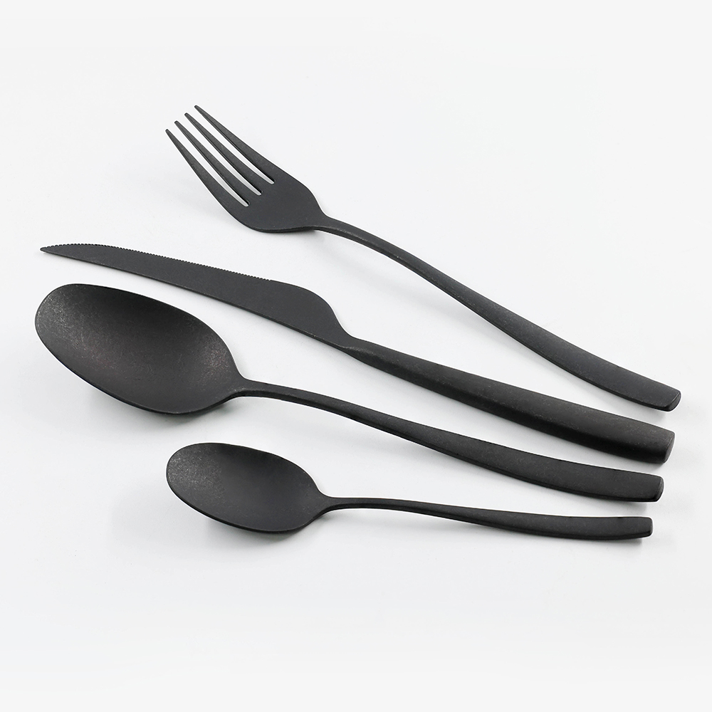 Catering Party Colored Flatware Elegant Cutipol PLA Knife Fork Spoon Set Restaurant Stainless Steel 