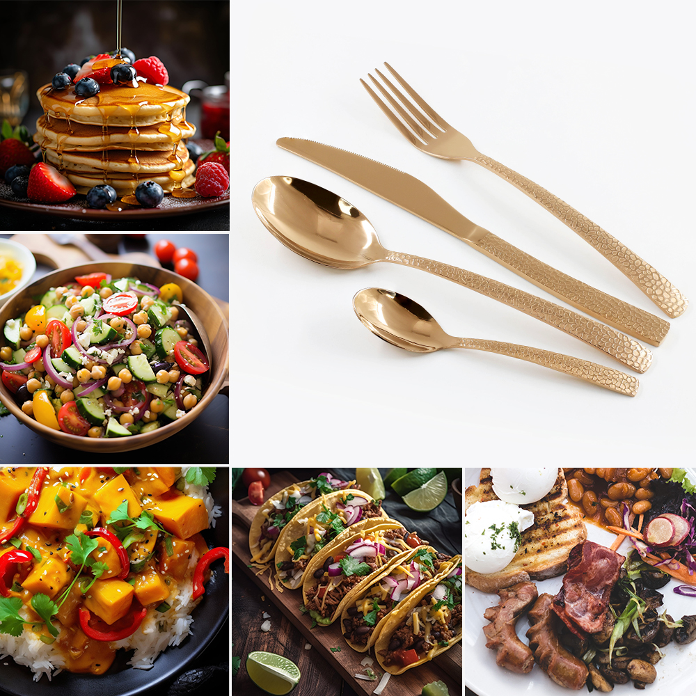 High Quality 4PCS Tableware Stainless Steel Cutlery Set with Restaurant Home