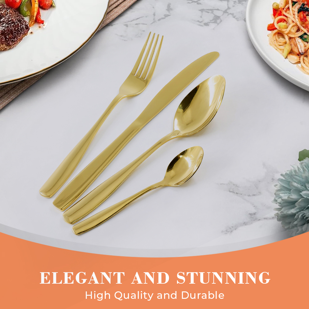 Durable Sturdy Cutlery Set Stainless Steel Tableware for Hotel Restaurant