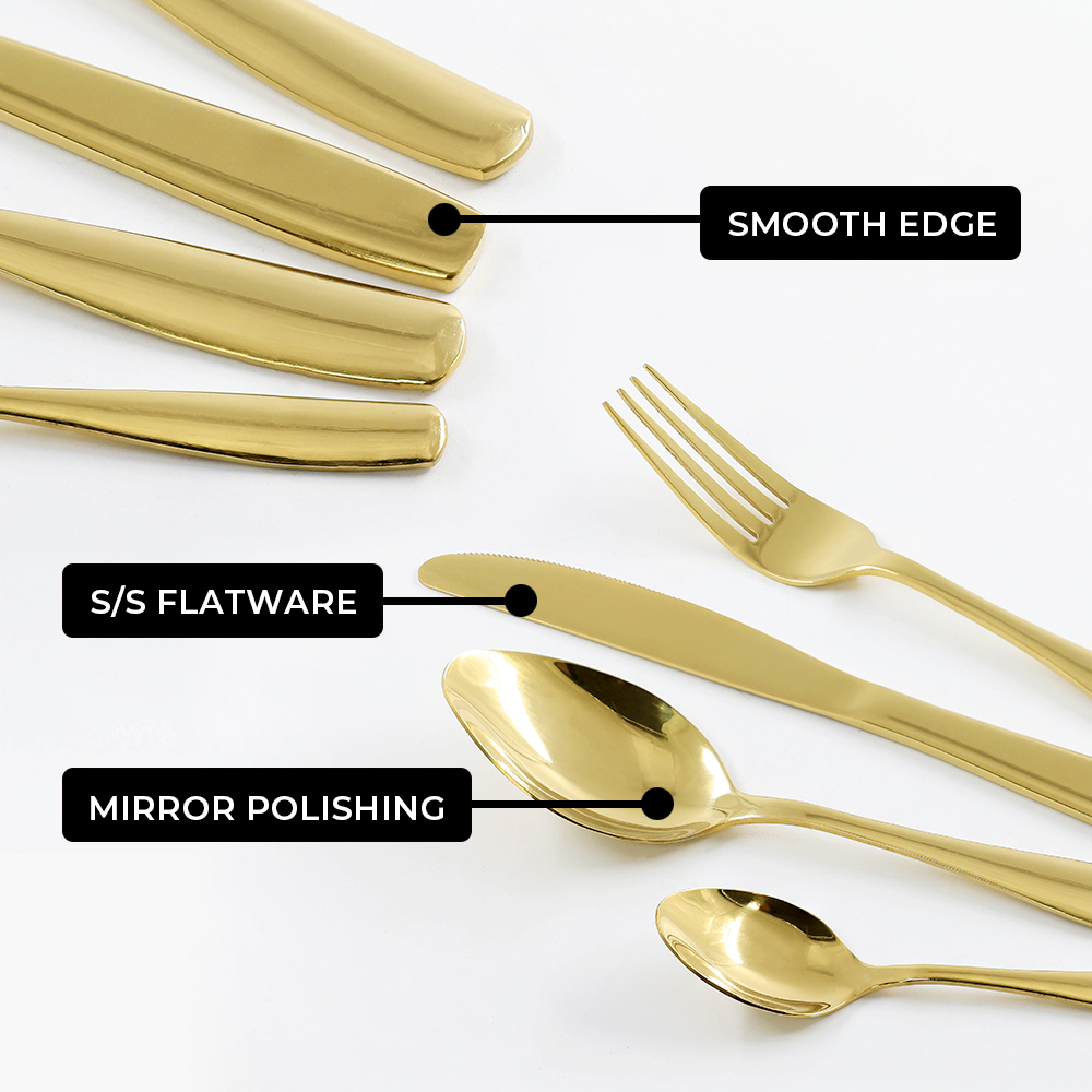 Durable Sturdy Cutlery Set Stainless Steel Tableware for Hotel Restaurant