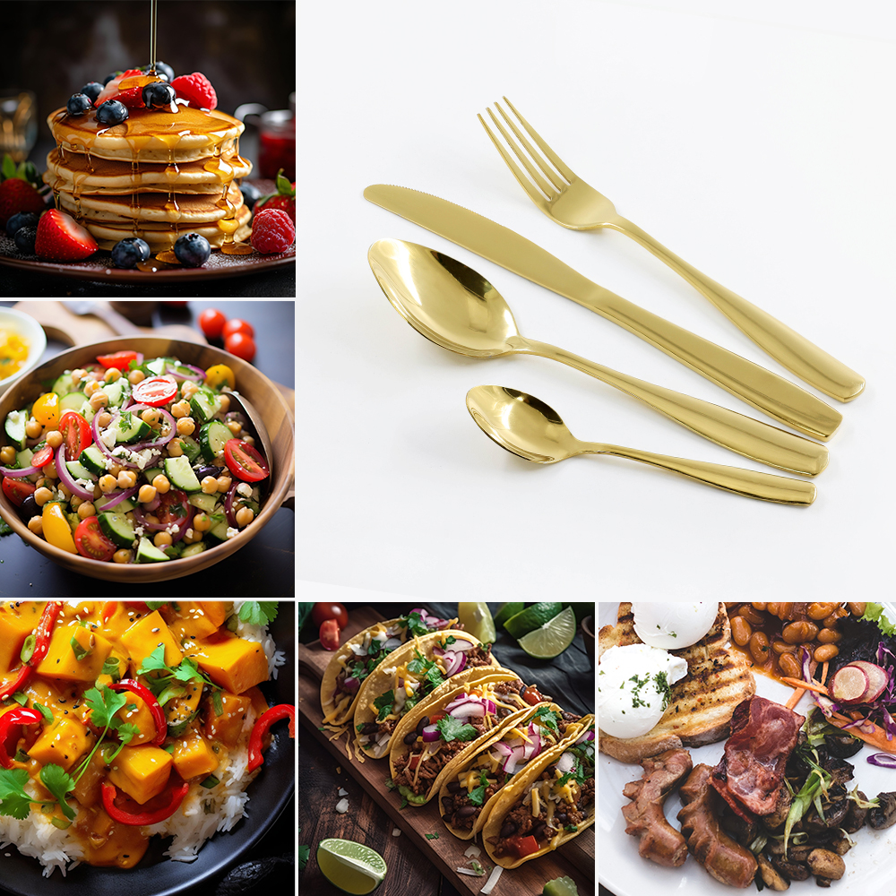 Durable Sturdy Cutlery Set Stainless Steel Tableware for Hotel Restaurant