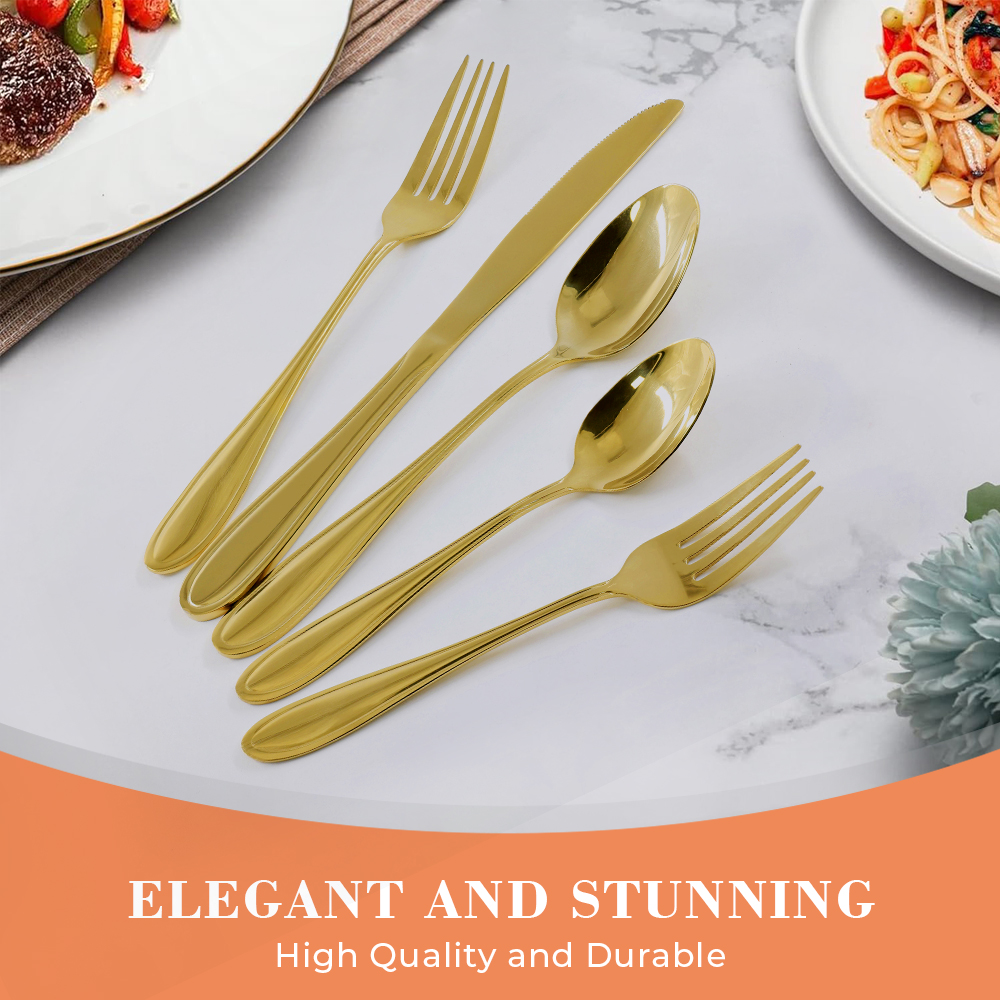 Knife Fork Spoon Cutlery Stainless Steel Tableware Flatware Set for Star Hotel