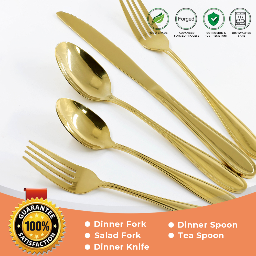 Knife Fork Spoon Cutlery Stainless Steel Tableware Flatware Set for Star Hotel