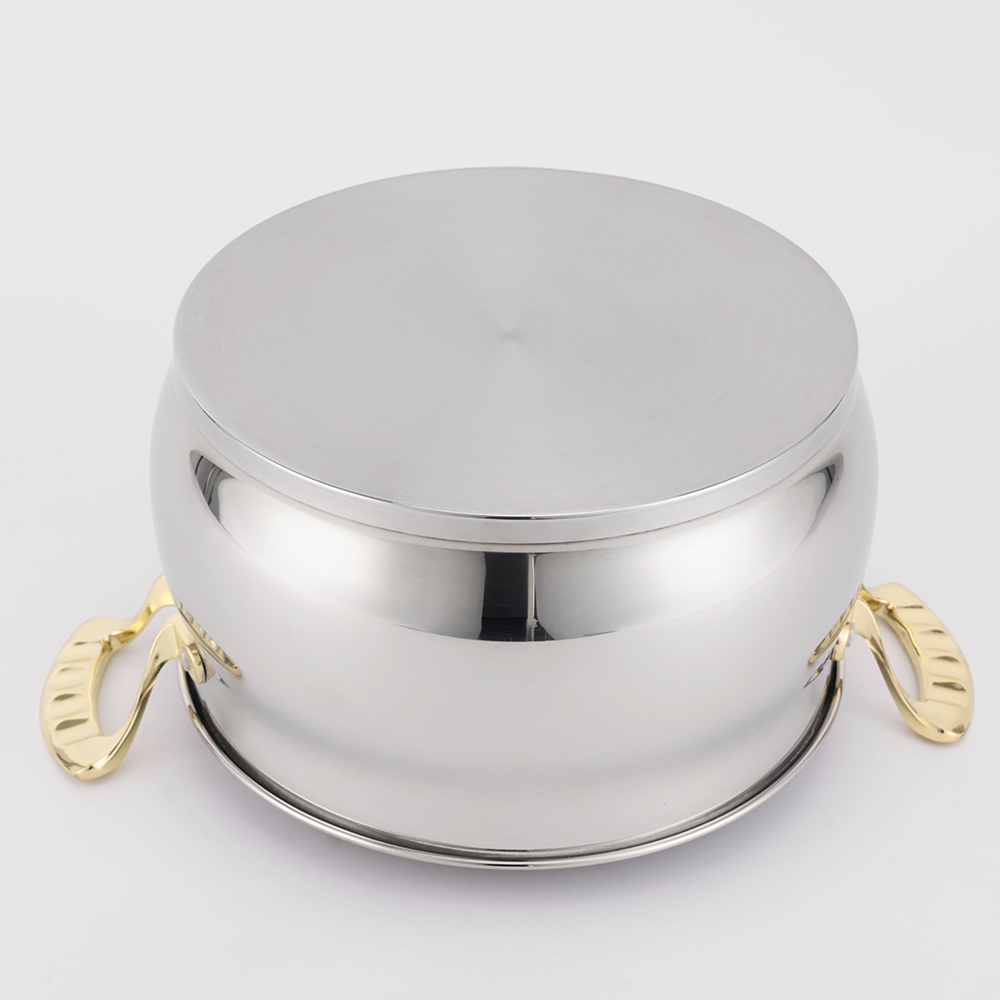 Wholesale Customized Home Kitchenware Casserole with Golden Handles