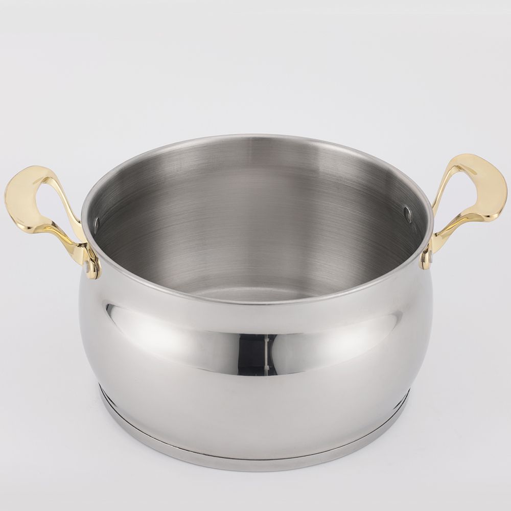 Wholesale Customized Home Kitchenware Casserole with Golden Handles