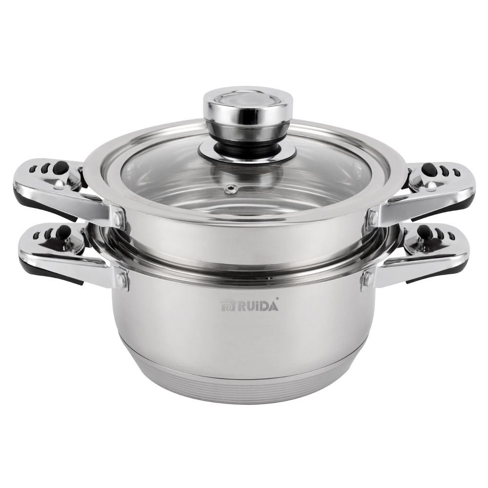 16/18PCS High Quality Kitchen Wide Edge Cooking Pot Soup Stock Pots Cookware Casserole Pot